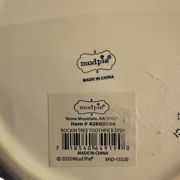 Mud Pie “Rockin’ Around The Christmas Treats” Toothpick Dish - Picture 5 of 6